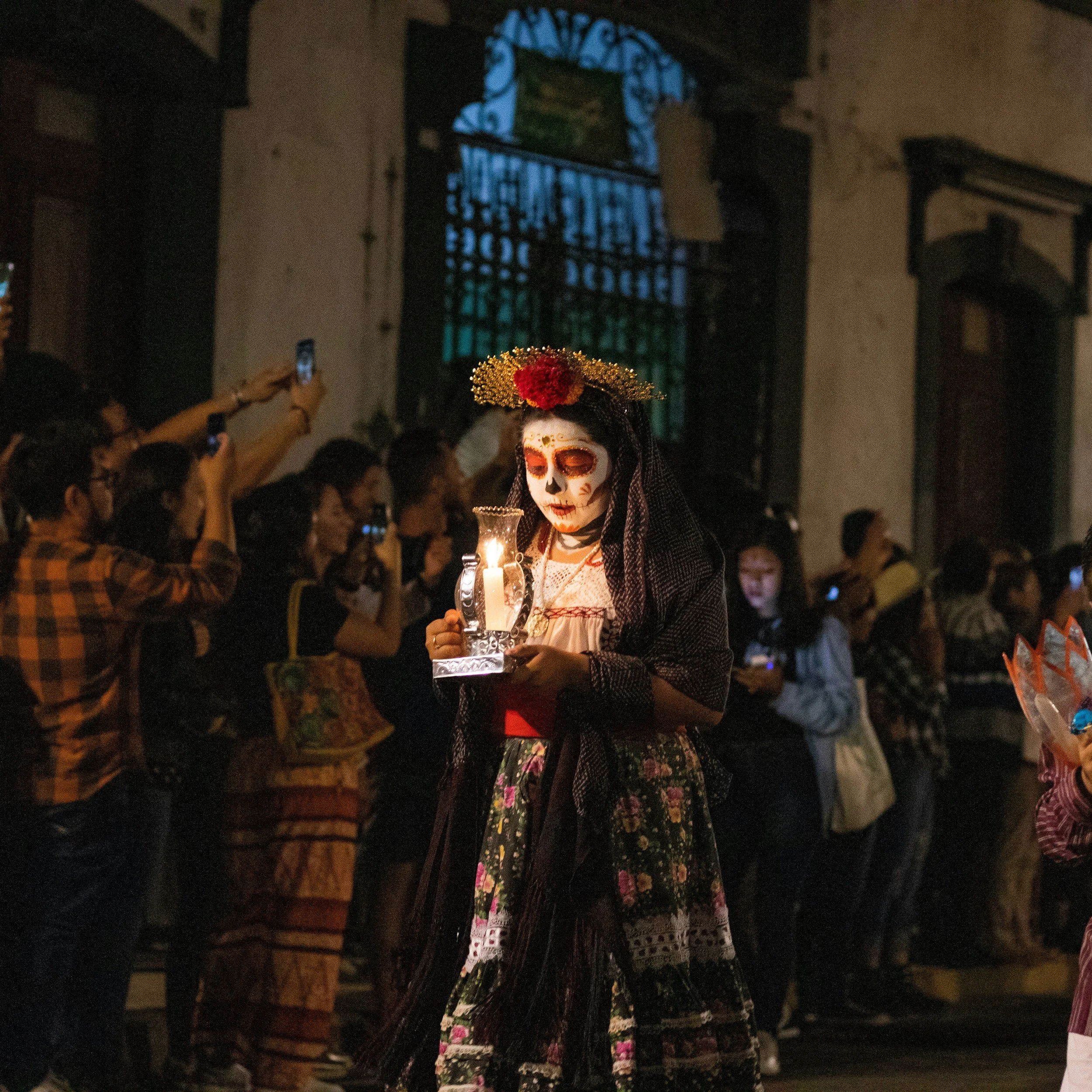 Day of the Dead Oaxaca Catrina Candle Night Mexico