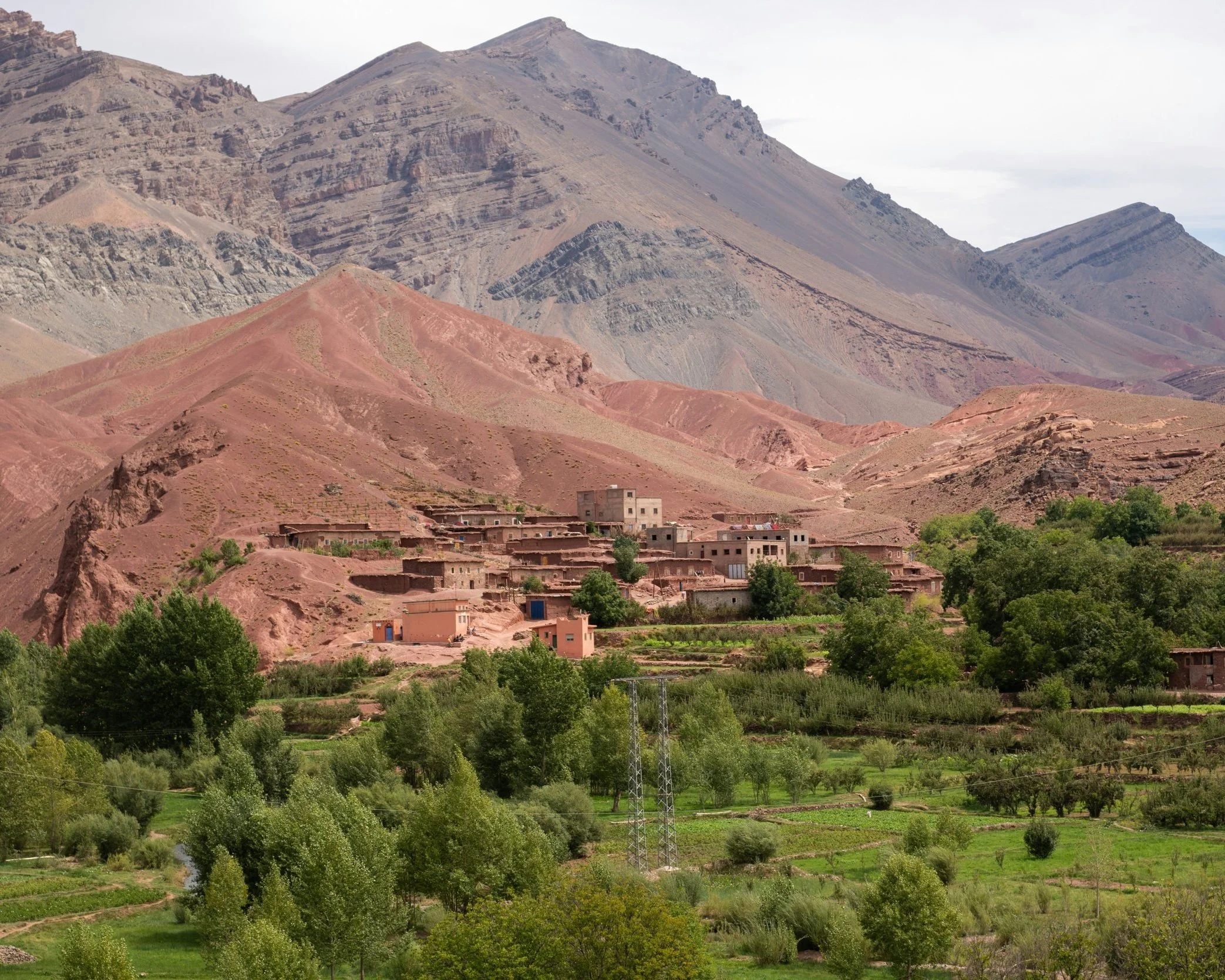 Berber village nestled in the High Atlas Mountains, Morocco, on a private guided tour