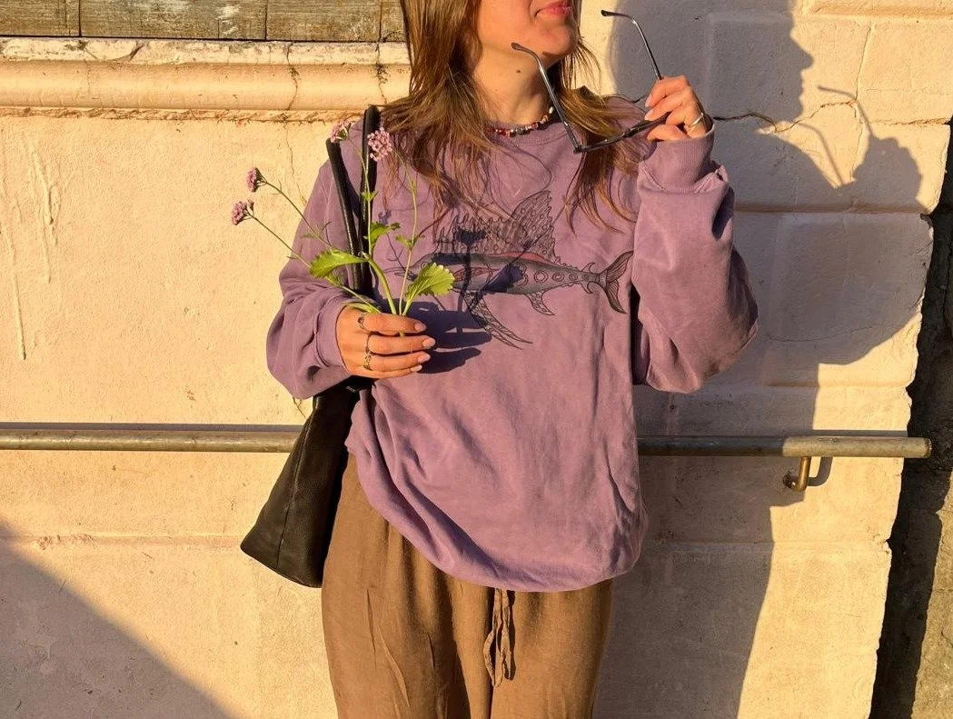 Upcycled Cotton Sweatshirt - Swordfish L (4.jpg