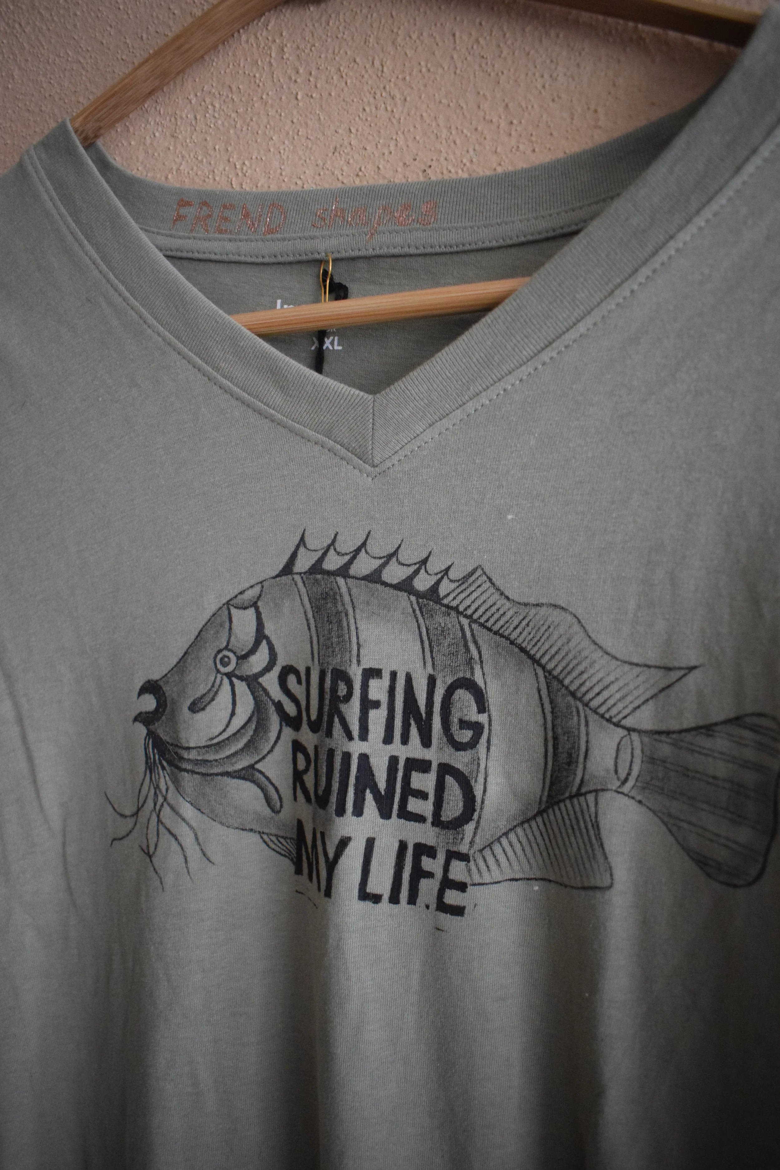 'Surfing Ruined My Life' Tshirt Sage21.JPG