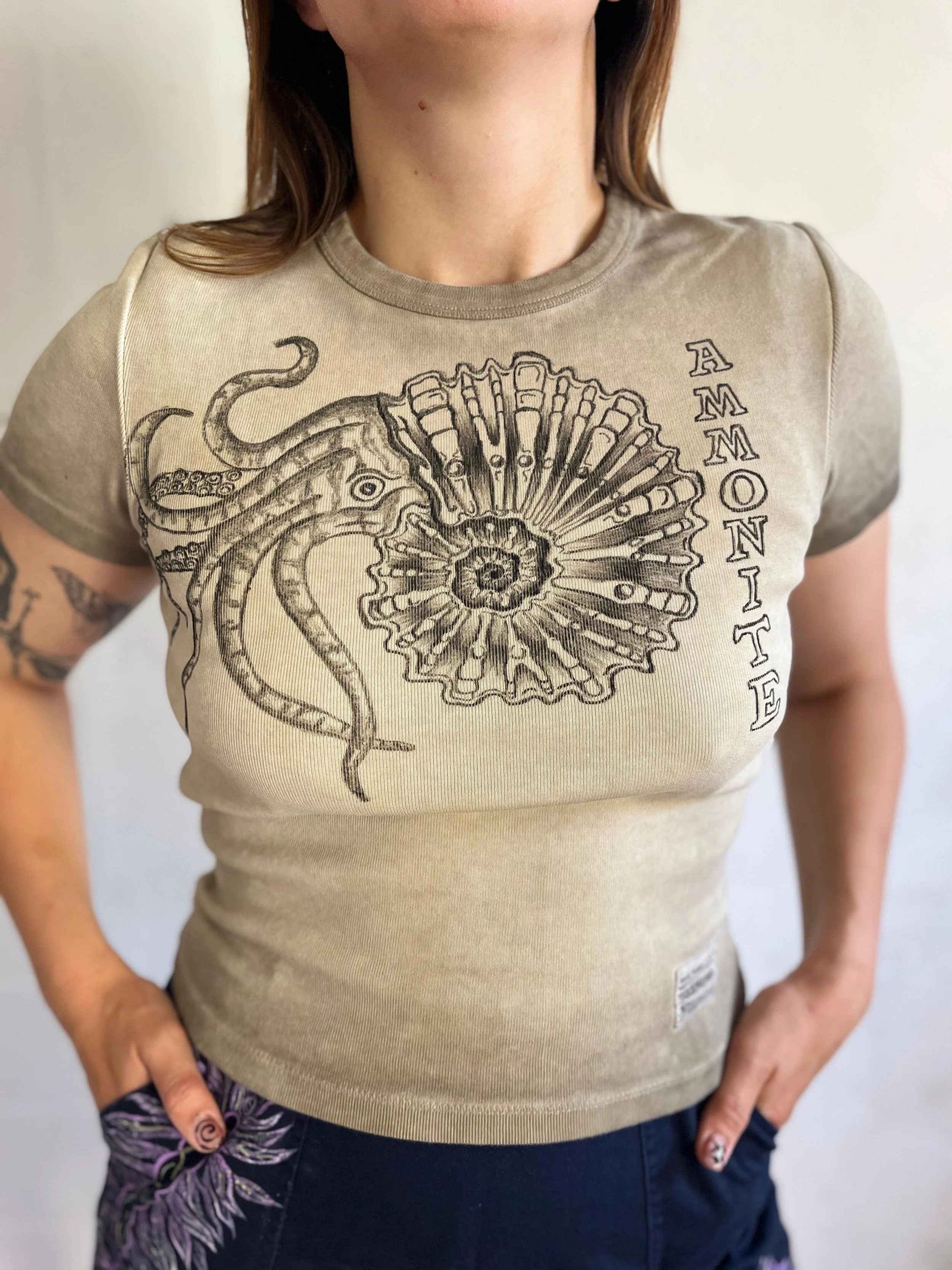 Upcycled Cotton T-Shirt – Ammonite L