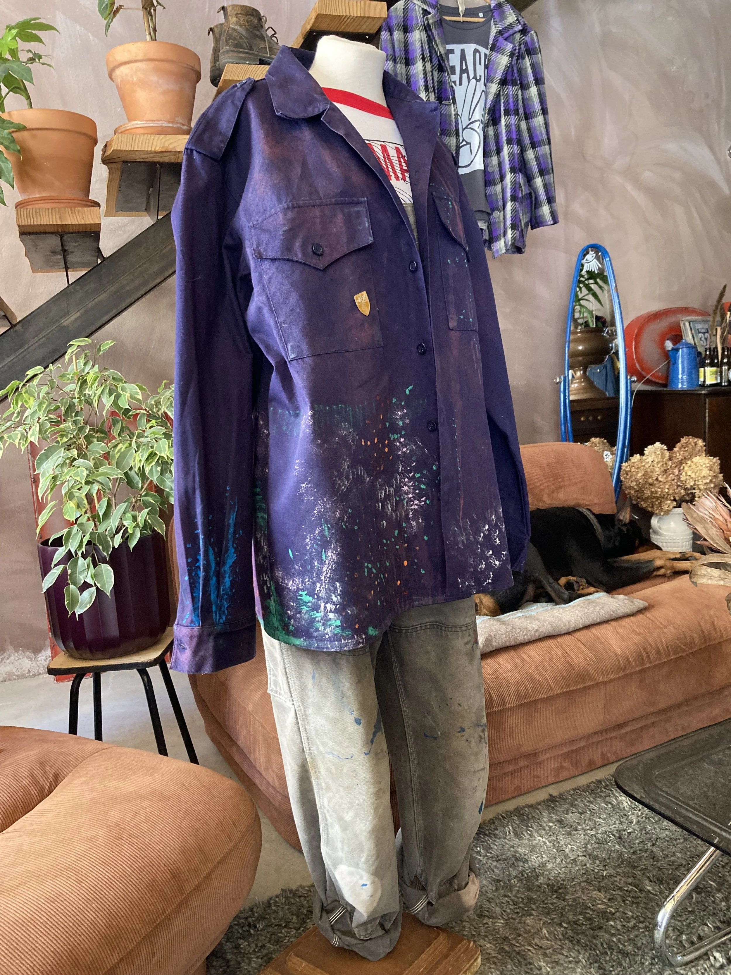 Upcycled Worker Jacket Blue
