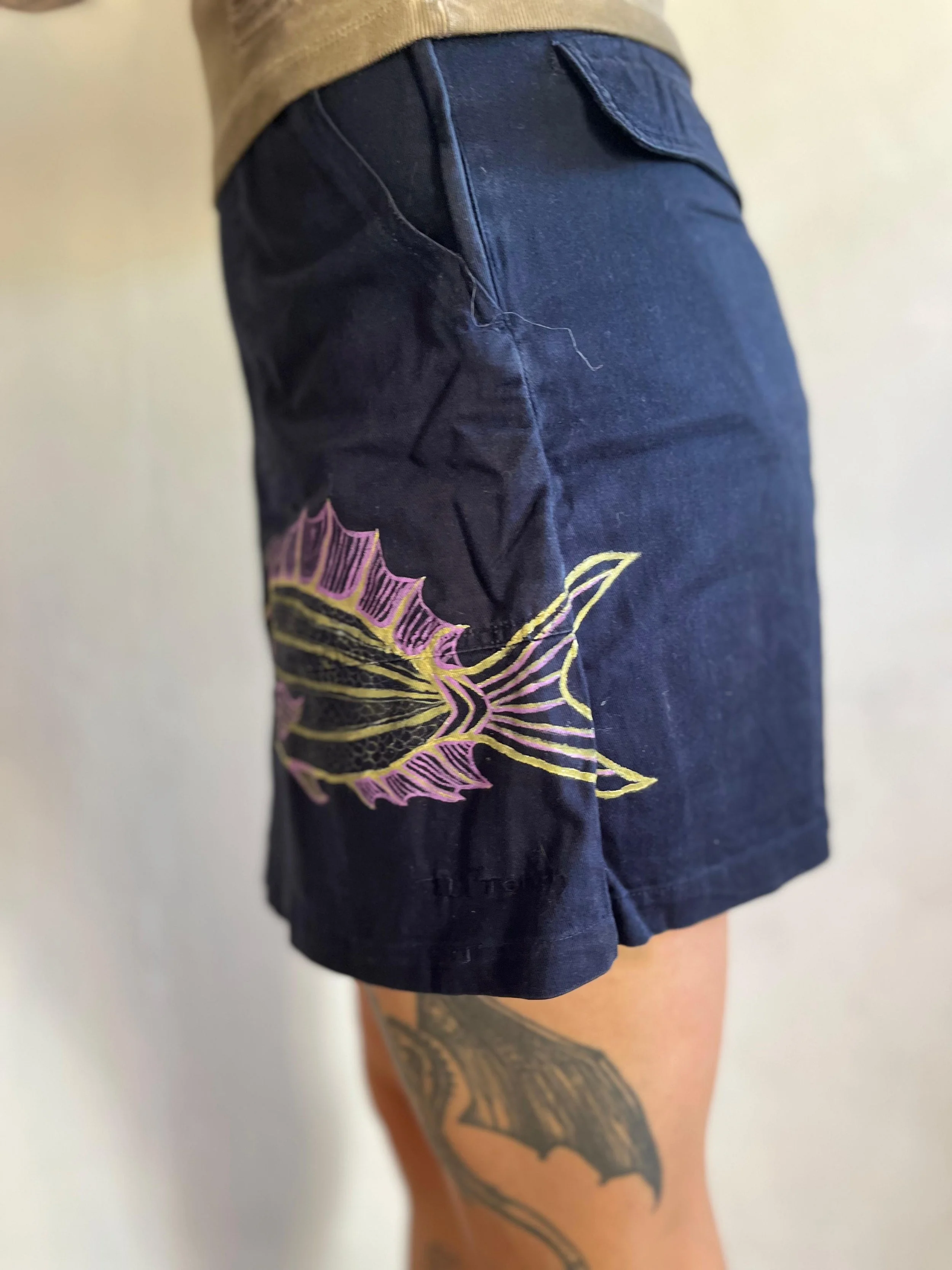Upcycled Cotton Skirt - Neon Fish (7).jpg