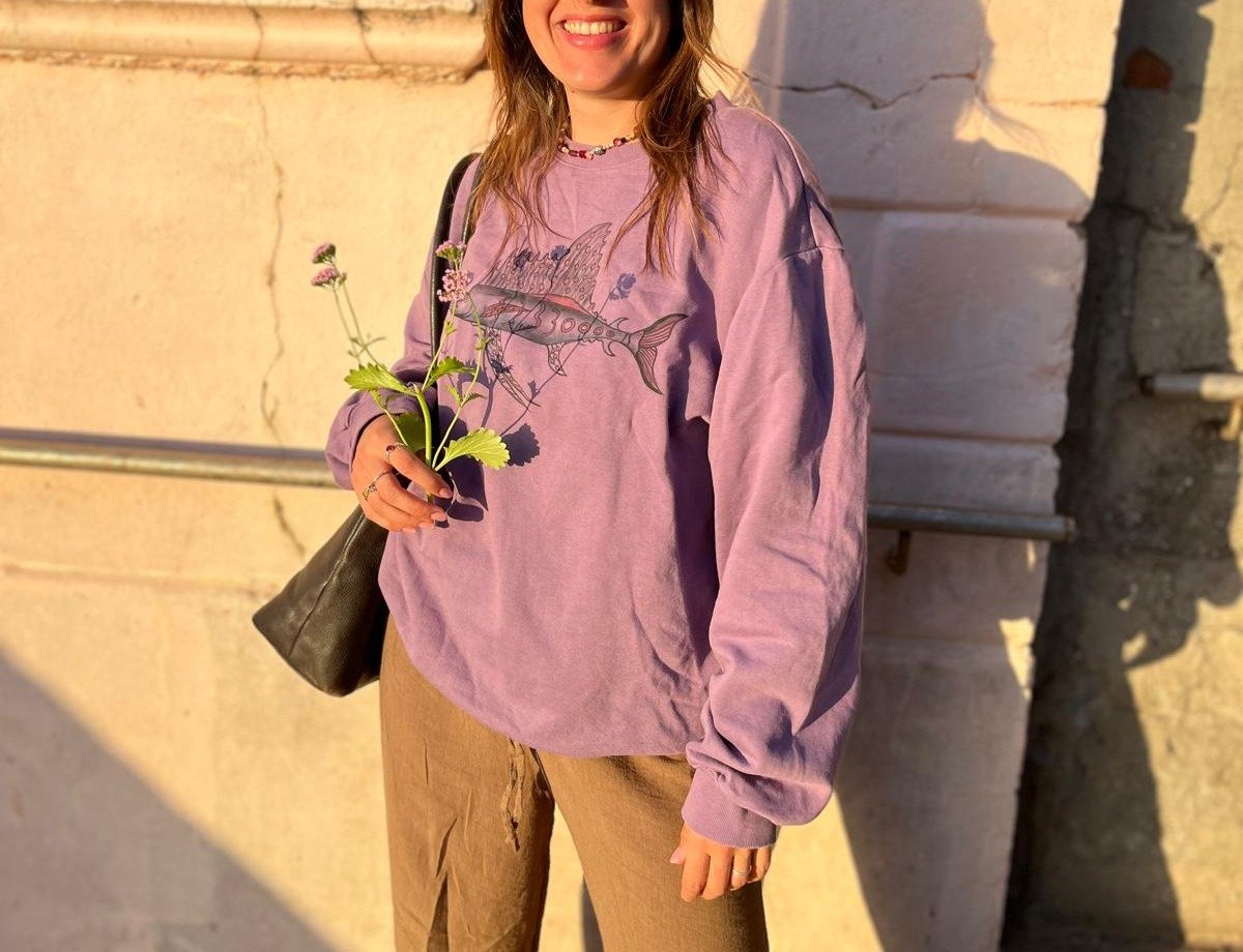 Upcycled Cotton Sweatshirt - Swordfish L (3.jpg