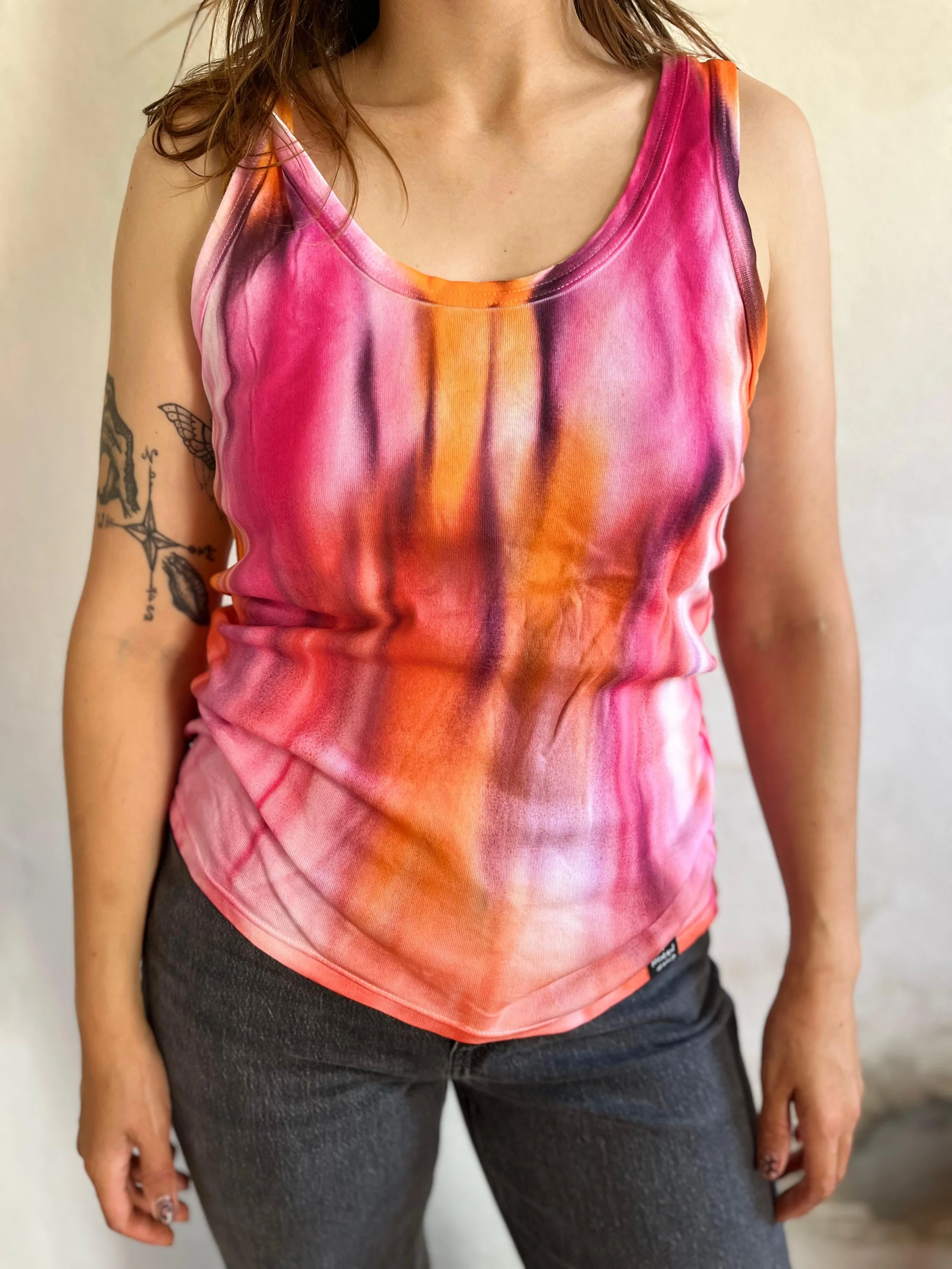 Upcycled Cotton Top – 'Pink Future' M-L