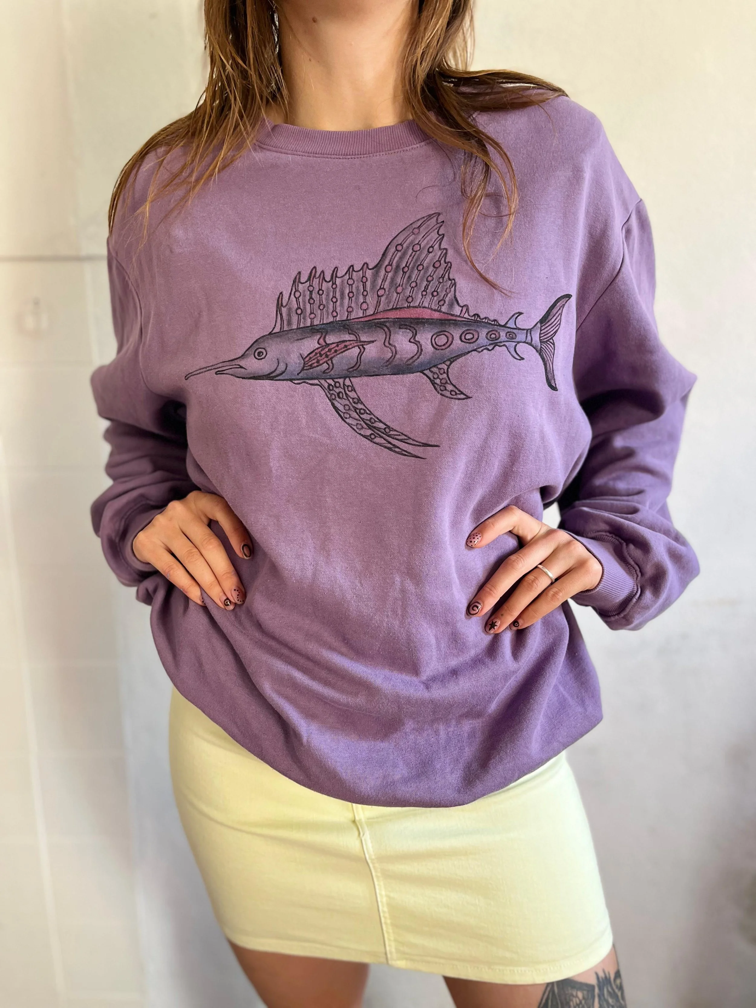 Upcycled Cotton Sweatshirt - Swordfish L.jpg