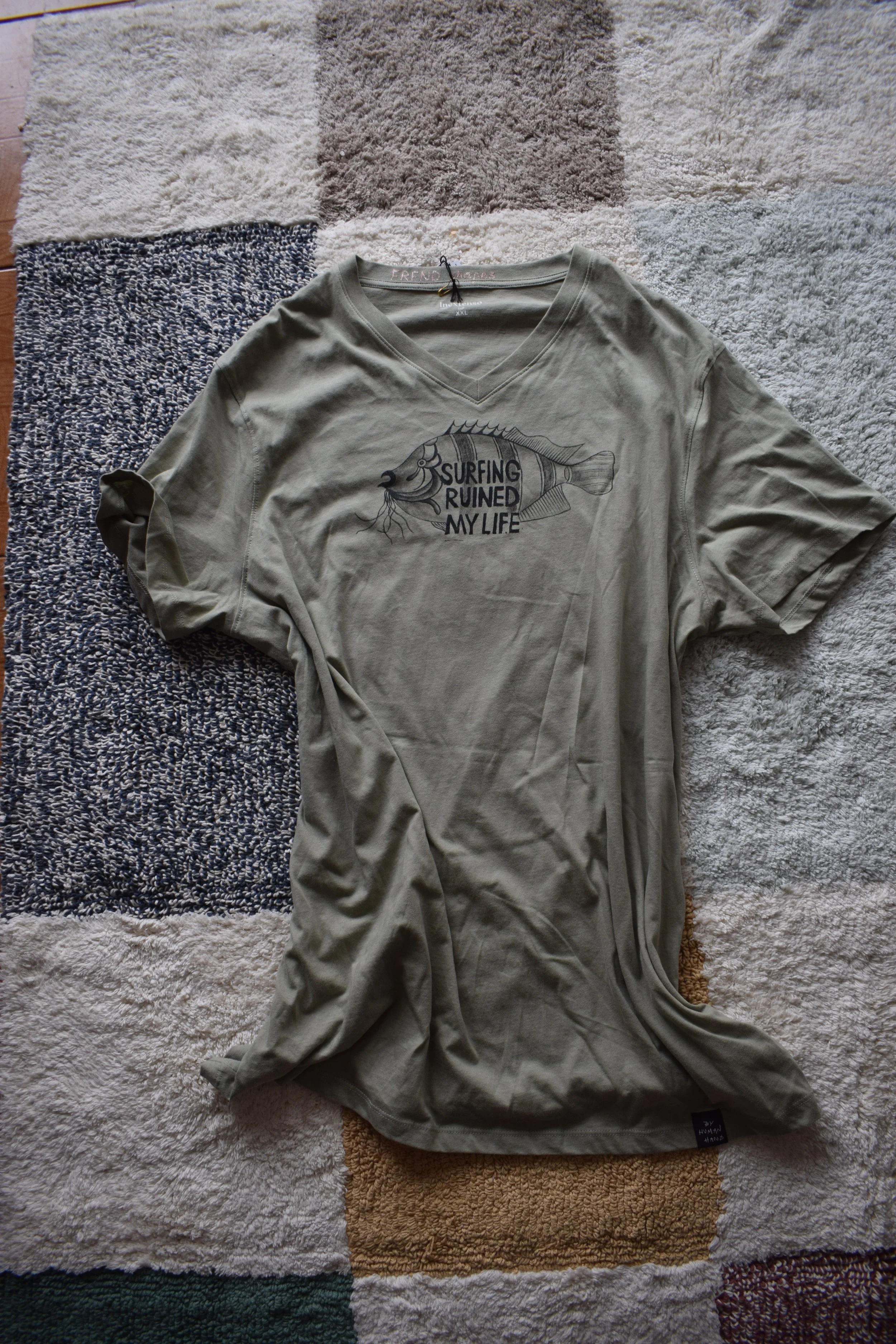 Organic Cotton T-Shirt – 'Surfing Ruined My Life' (XXL)