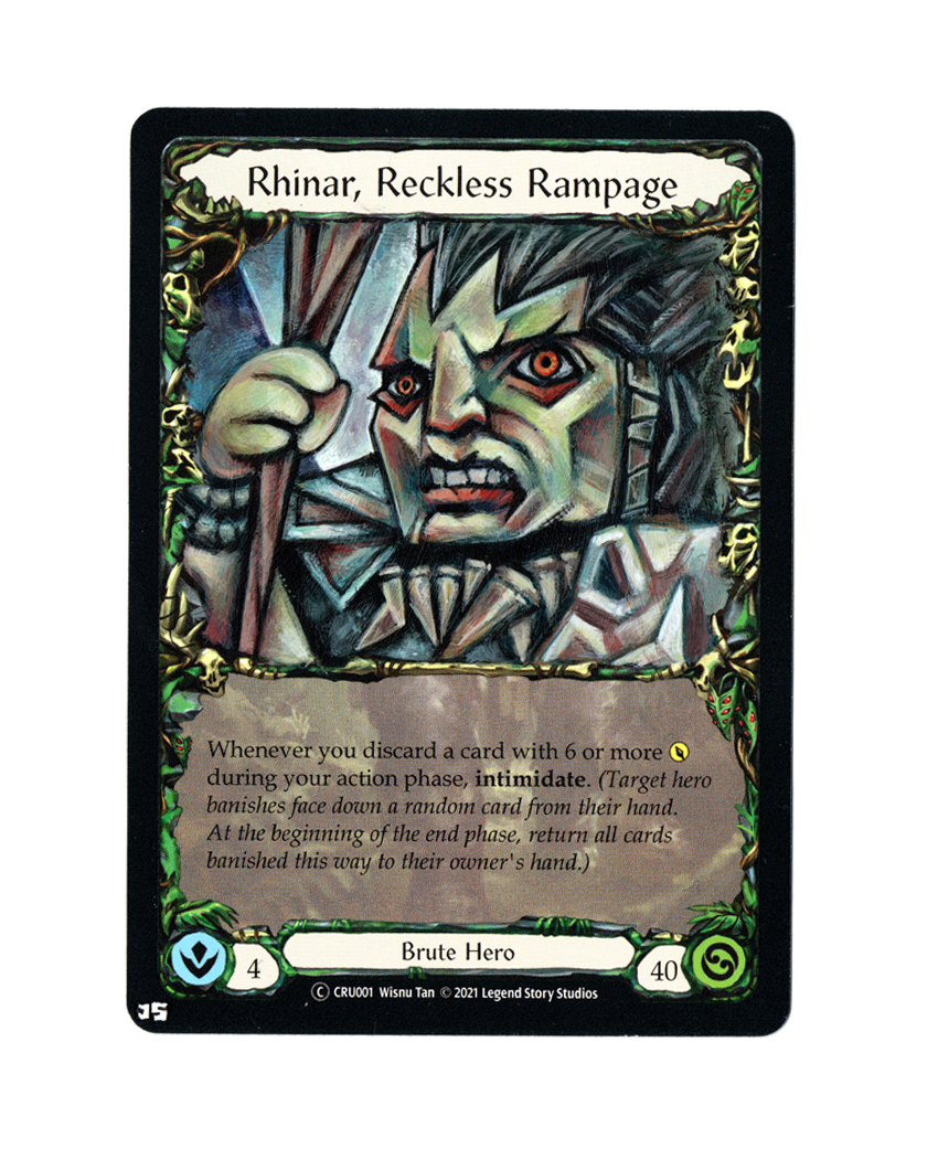 Rhinar, Reckless Rampage MTG alter commission .png