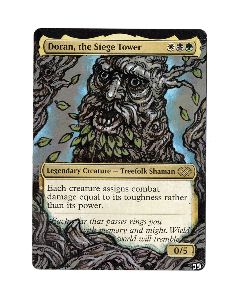 Doran, the Siege Tower MTG alter commission.png