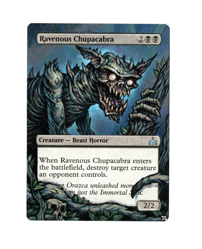 Ravenous Chupacabra MTG alter commission .png