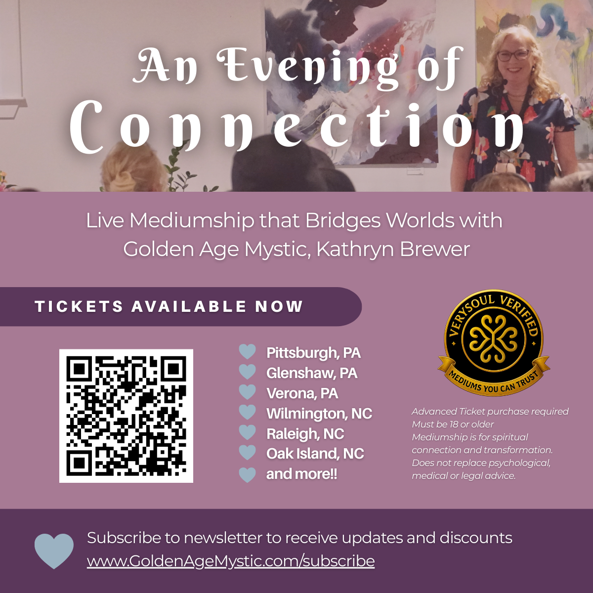 Live Spirit Connections at Bellevue in Wilmington March 11