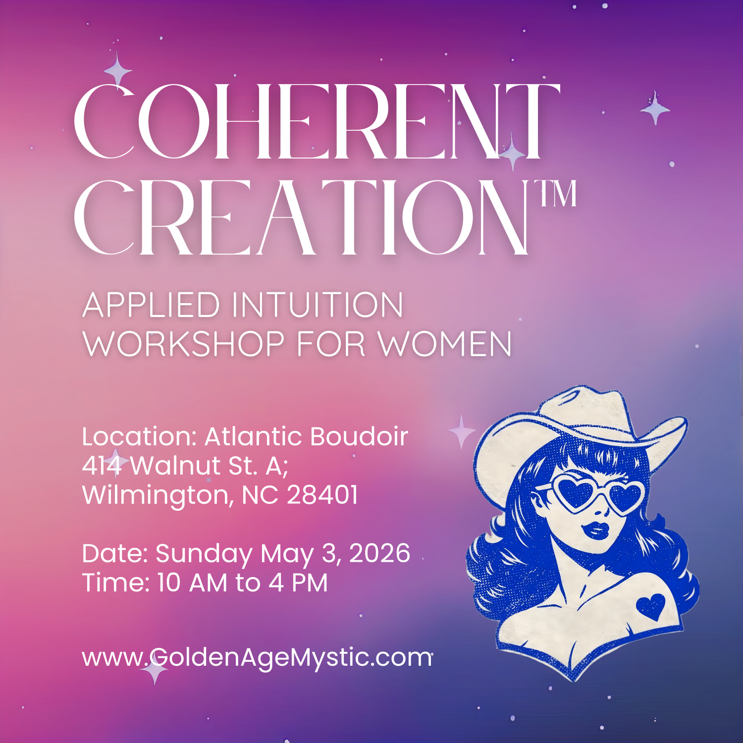 Coherent Creation™ Applied Intuition + Akashic Access Workshop for Women At Atlantic Boudoir - Wilmington, NC