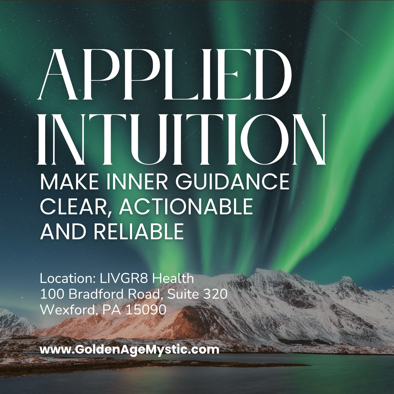 Coherent Creation™ Applied Intuition Workshop at LIVGR8 Health - Wexford, PA