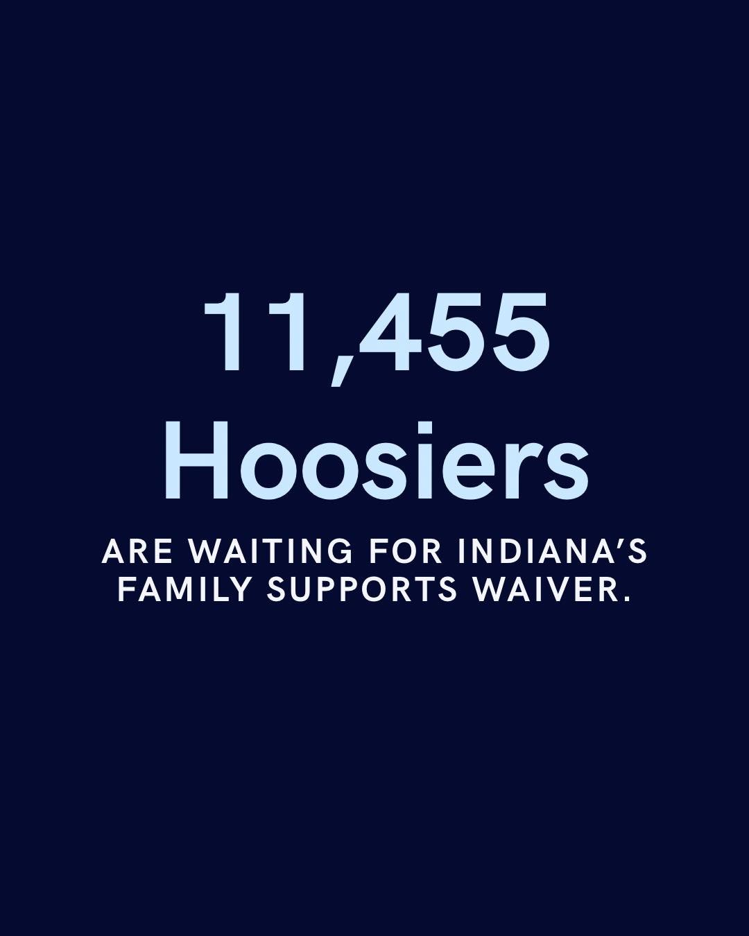 Imagine an Indiana where disabled people can access the support they need, caregivers can receive meaningful relief, and families are not forced to wait indefinitely for help. 💭

In September 2026, Indiana reported 11,455 people waiting for the Fami