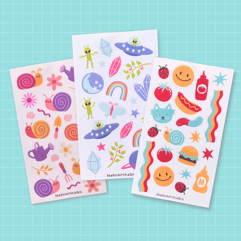 Three for $10 Sticker Sheets