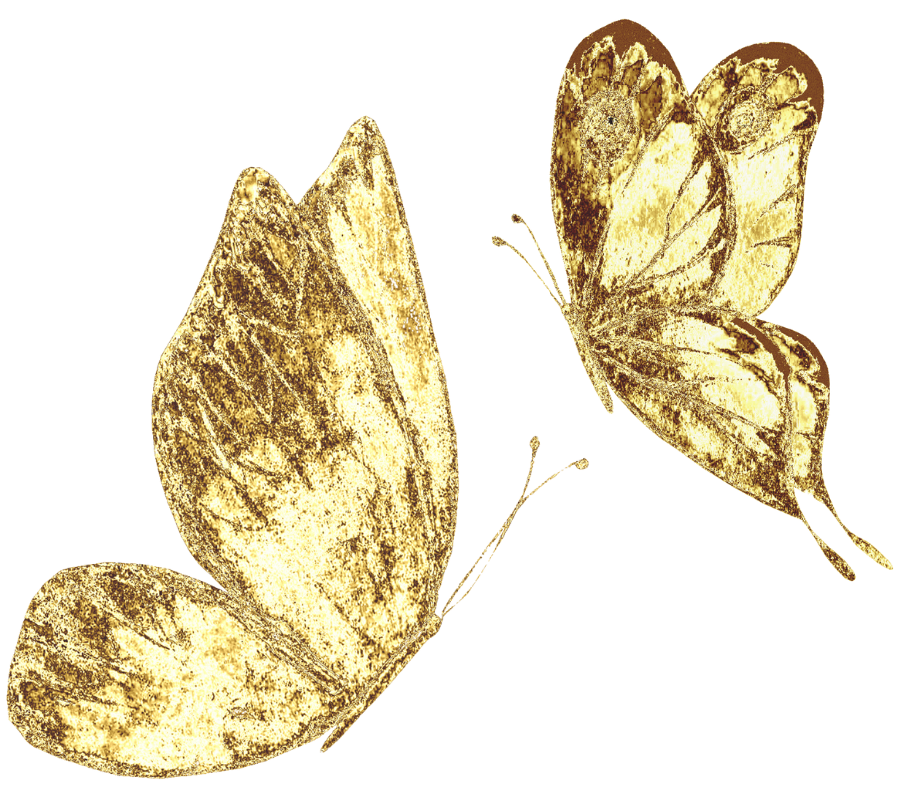 An image of gold butterflies