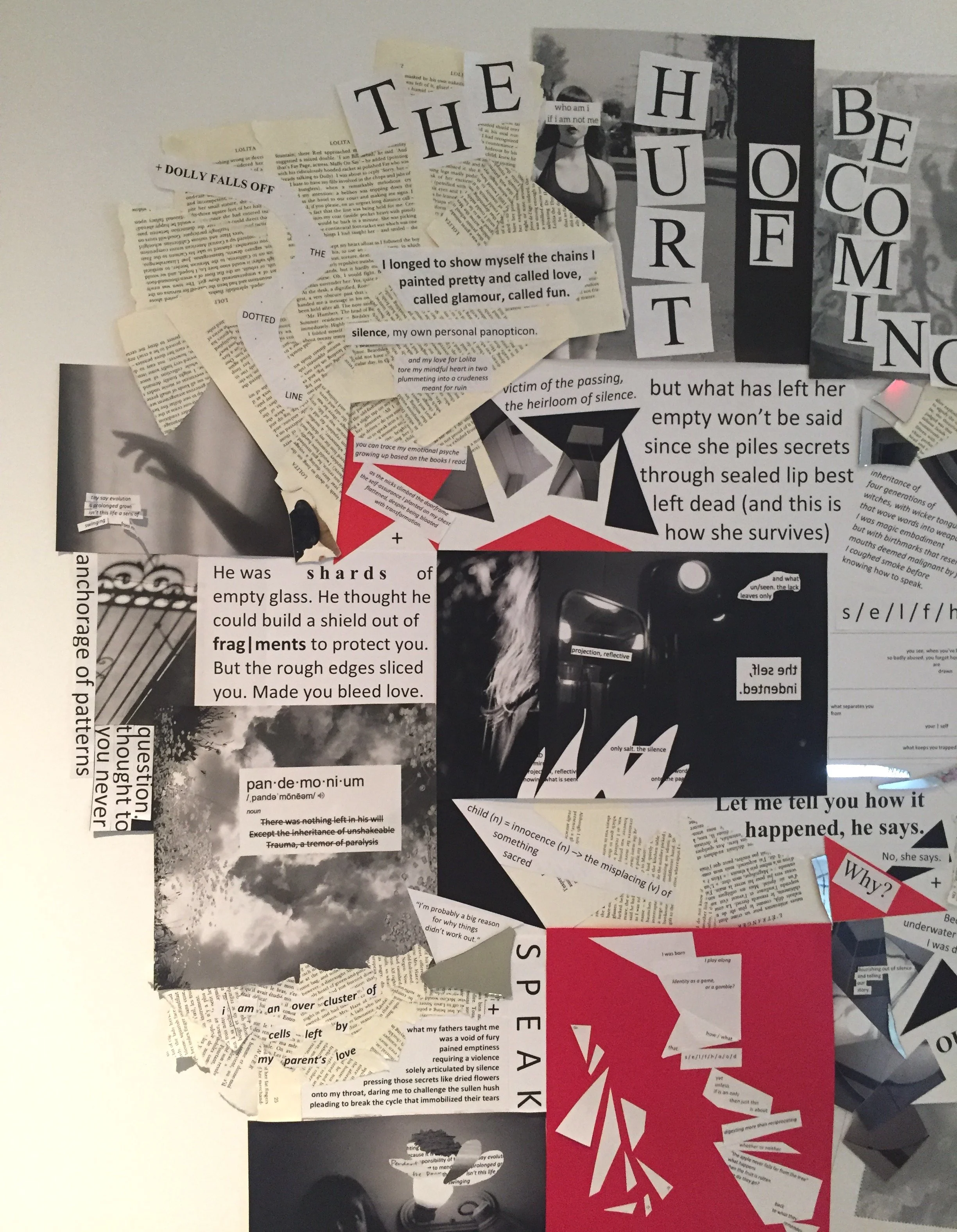 Collage version of The Hurt of Becoming