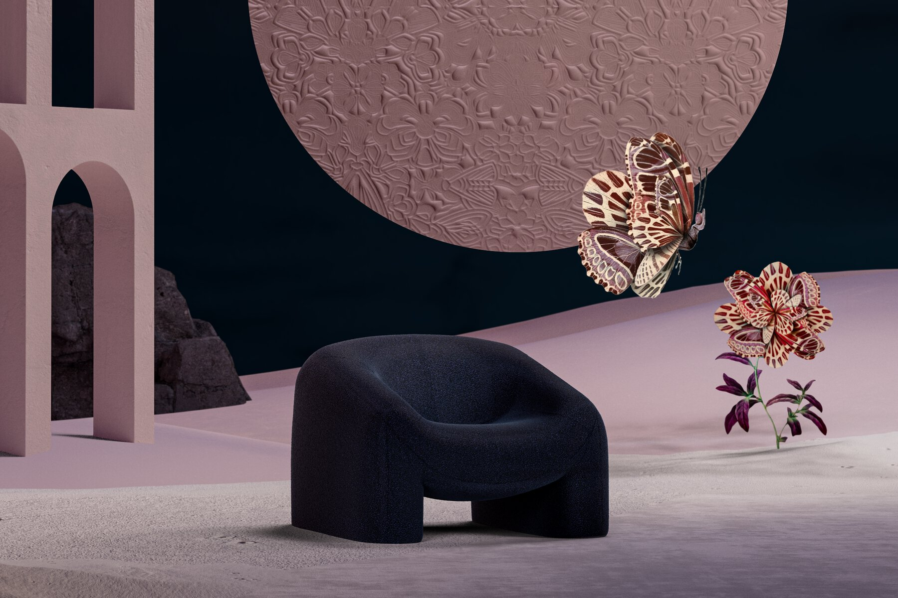 Mimic Moth Wallcovering