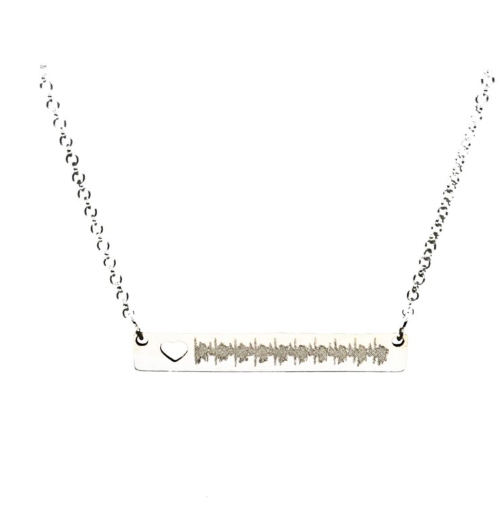 Cherished Heart Bar Necklace