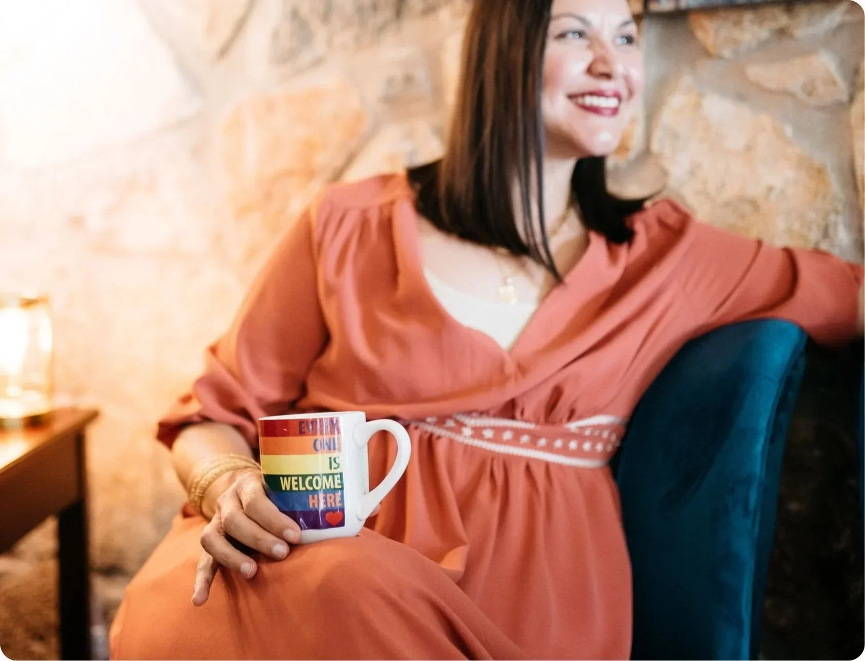 natalia with coffee cup