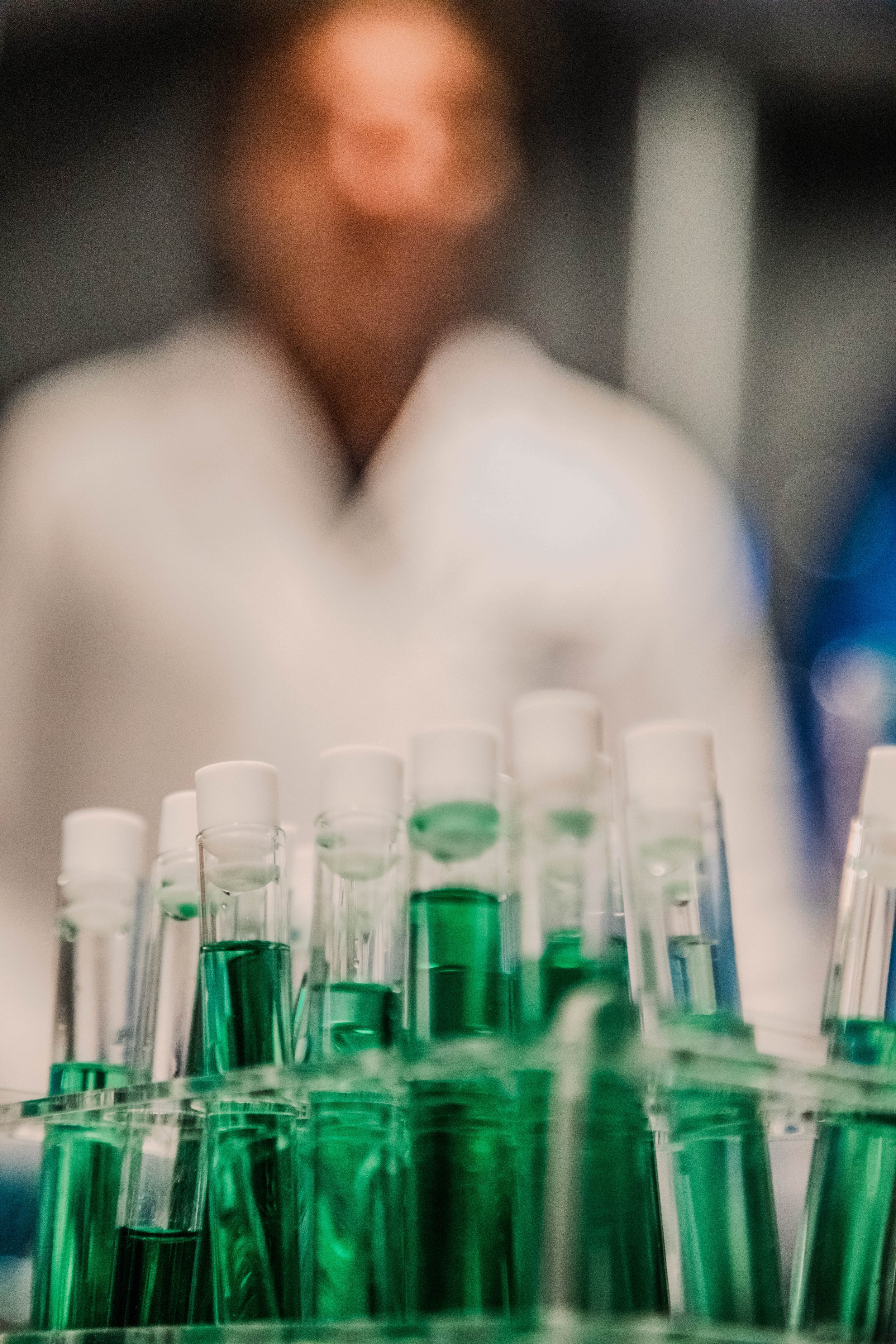 Close up shot of the lab art production