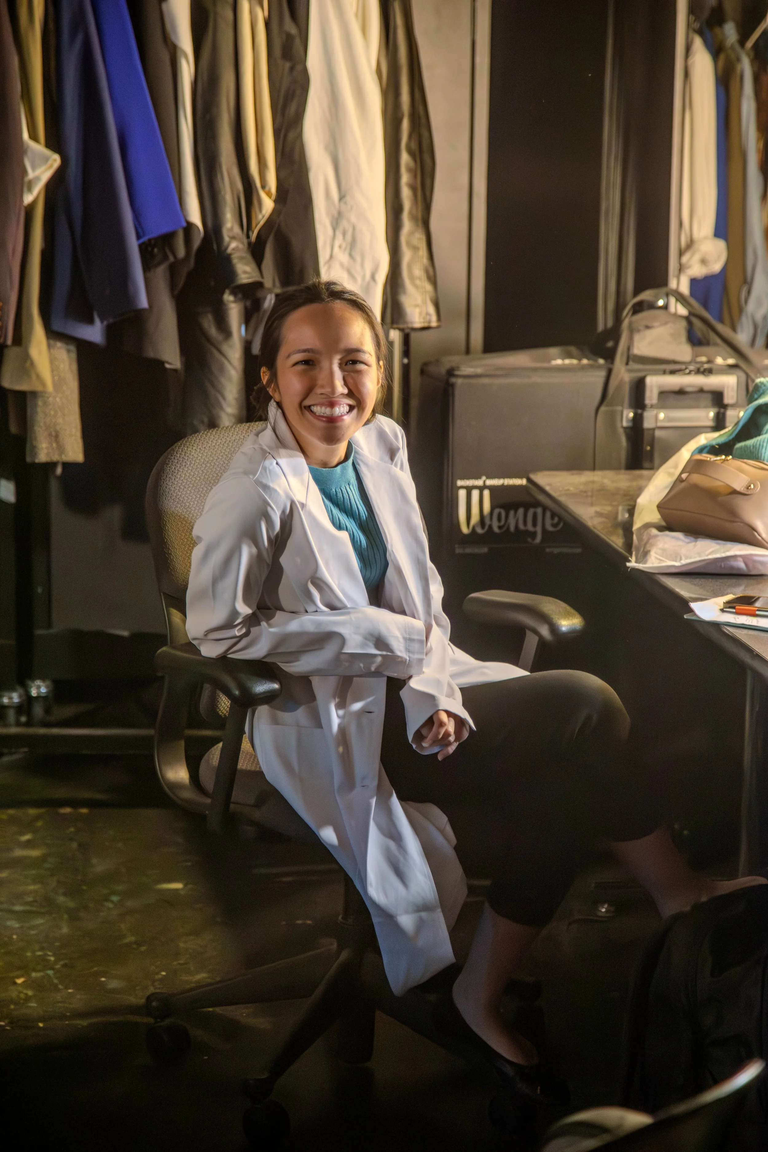 Actor Thivy Michelle On Set