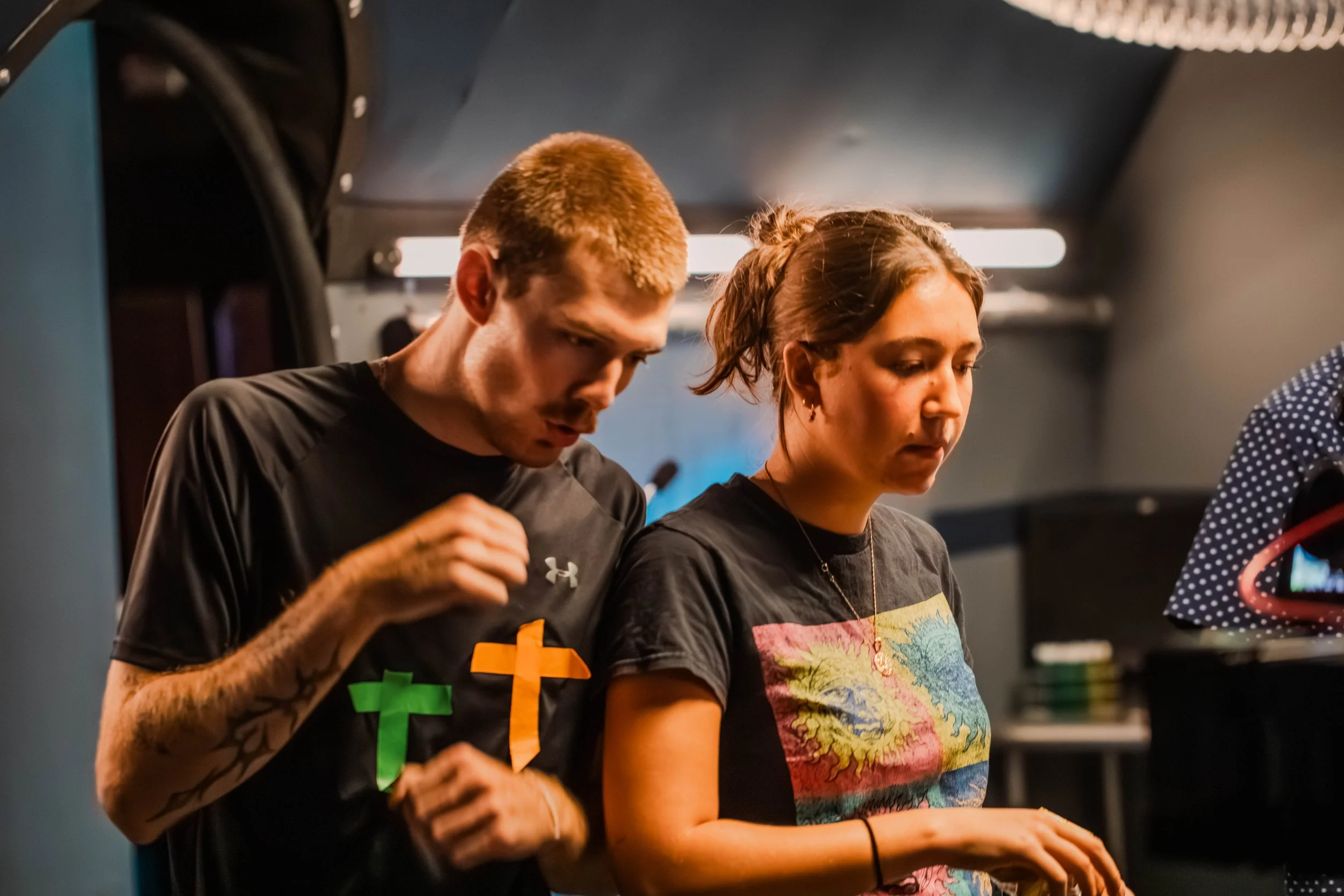 Film Students working