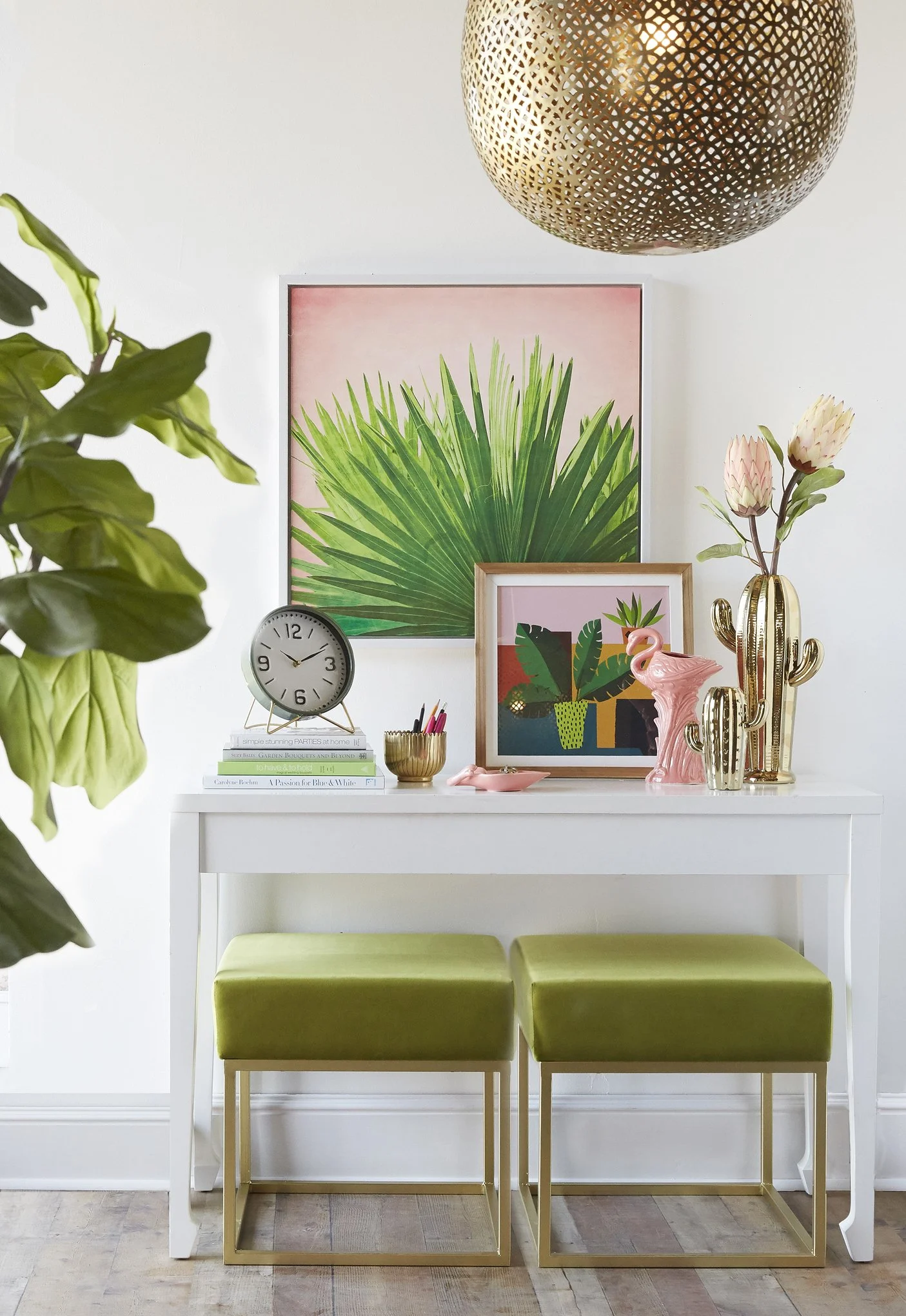pop of color, desert chic, statement decor piece
