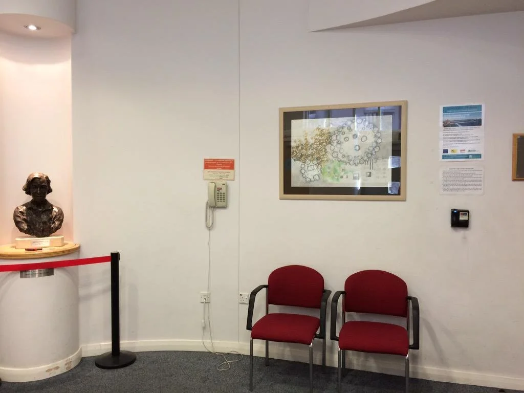 Compartmentalisation has a permanent home in the foyer of the Dorothy Hodgkin Building, University of Bristol