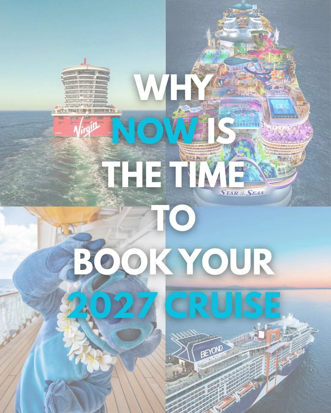 Now Is the Best Time to Book Your 2027 Cruise! 

The major cruise lines have been dropping their 2027 itineraries. Booking early has big advantages: you&rsquo;ll find the lowest rates when new sailings first release, get first pick of the best cabins