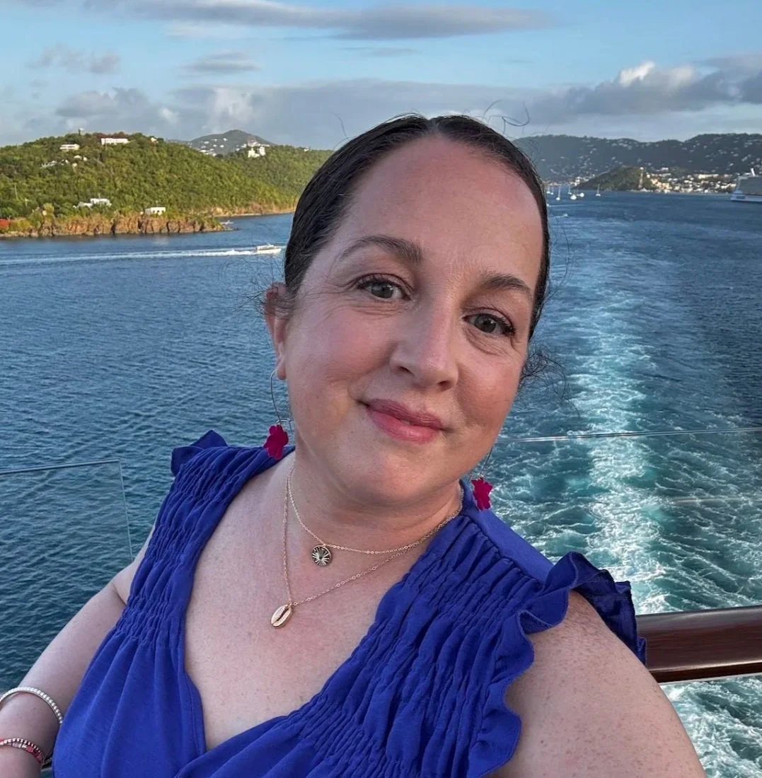 Celeste Woodside traveling and researching vacations for her clients
