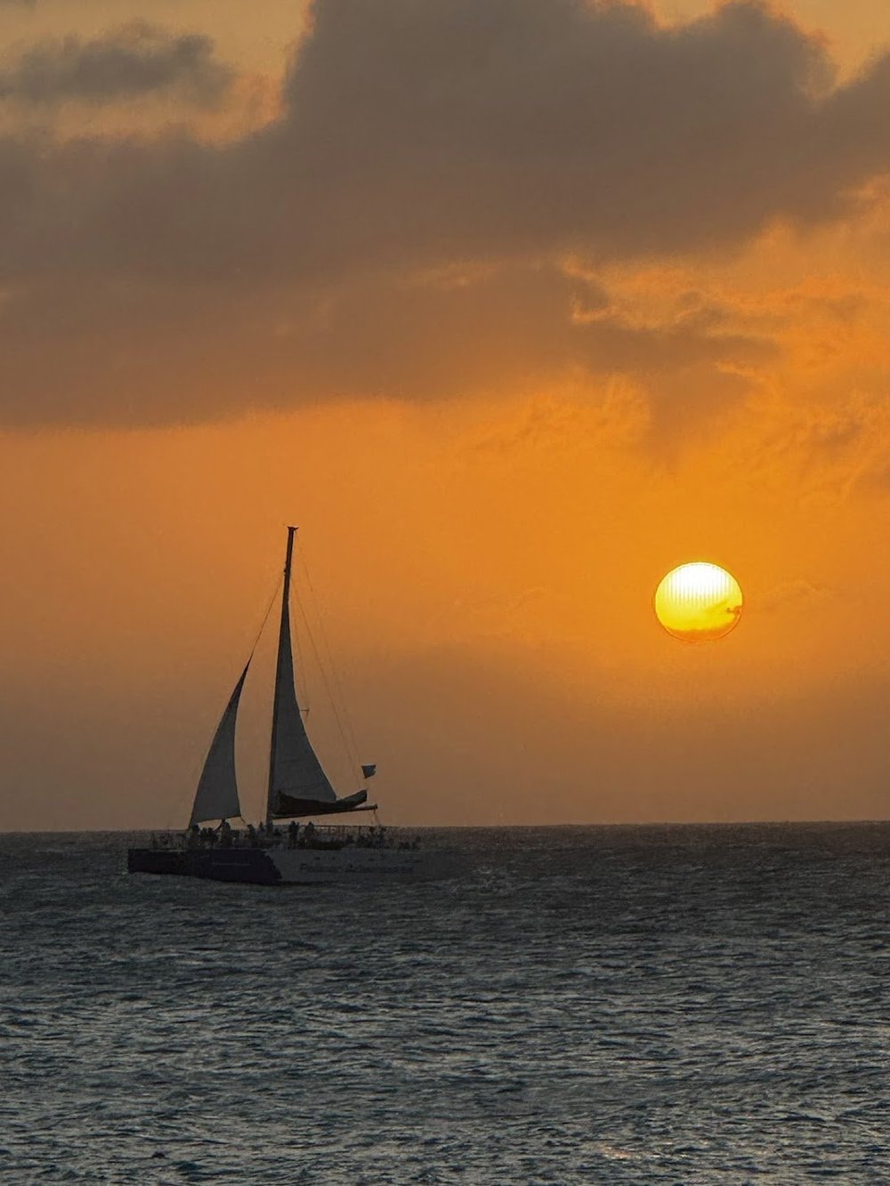 Catamaran sailing and snorkeling along the Aruba coast
