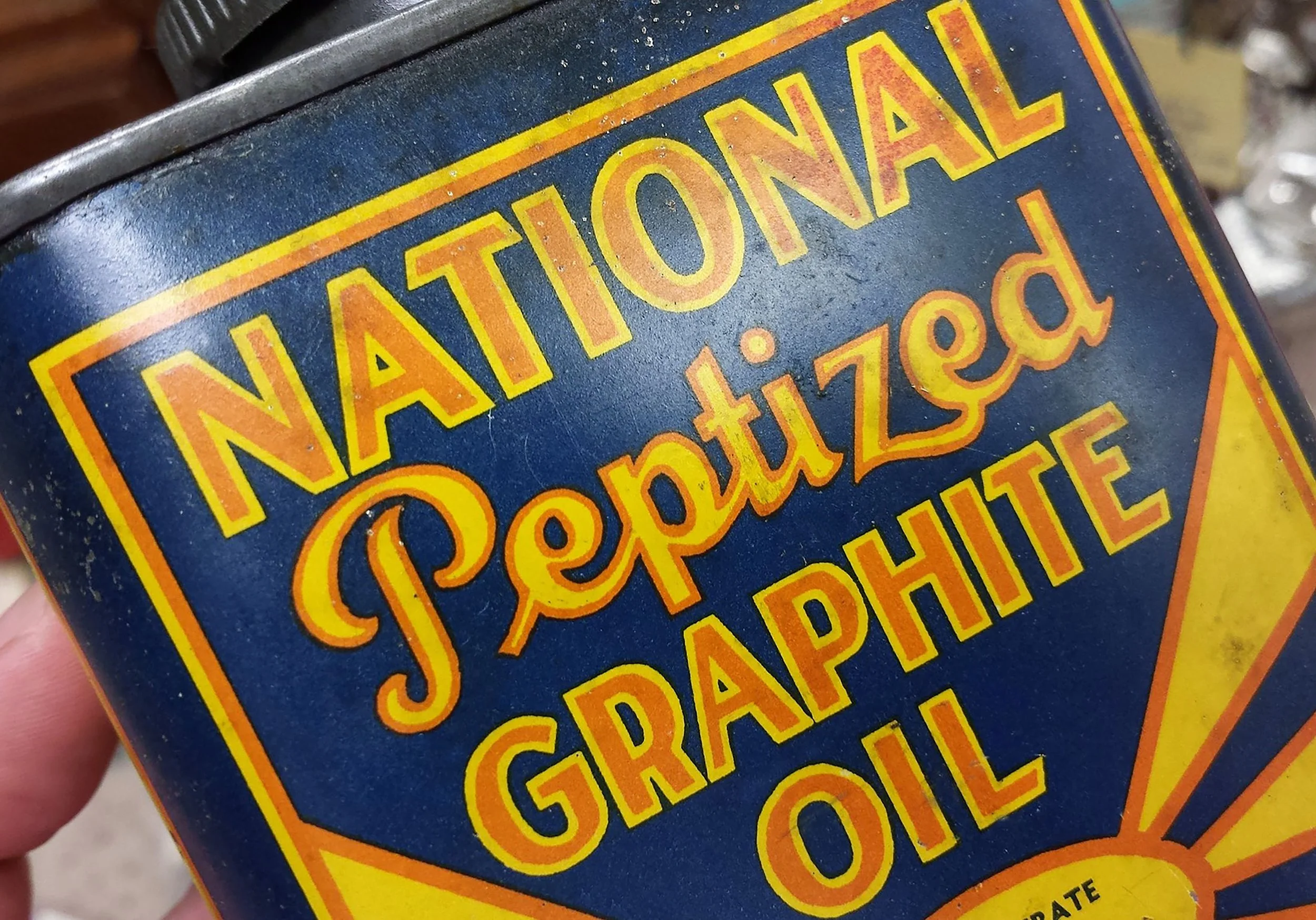 National Peptized Graphite Oil Typographic Detail