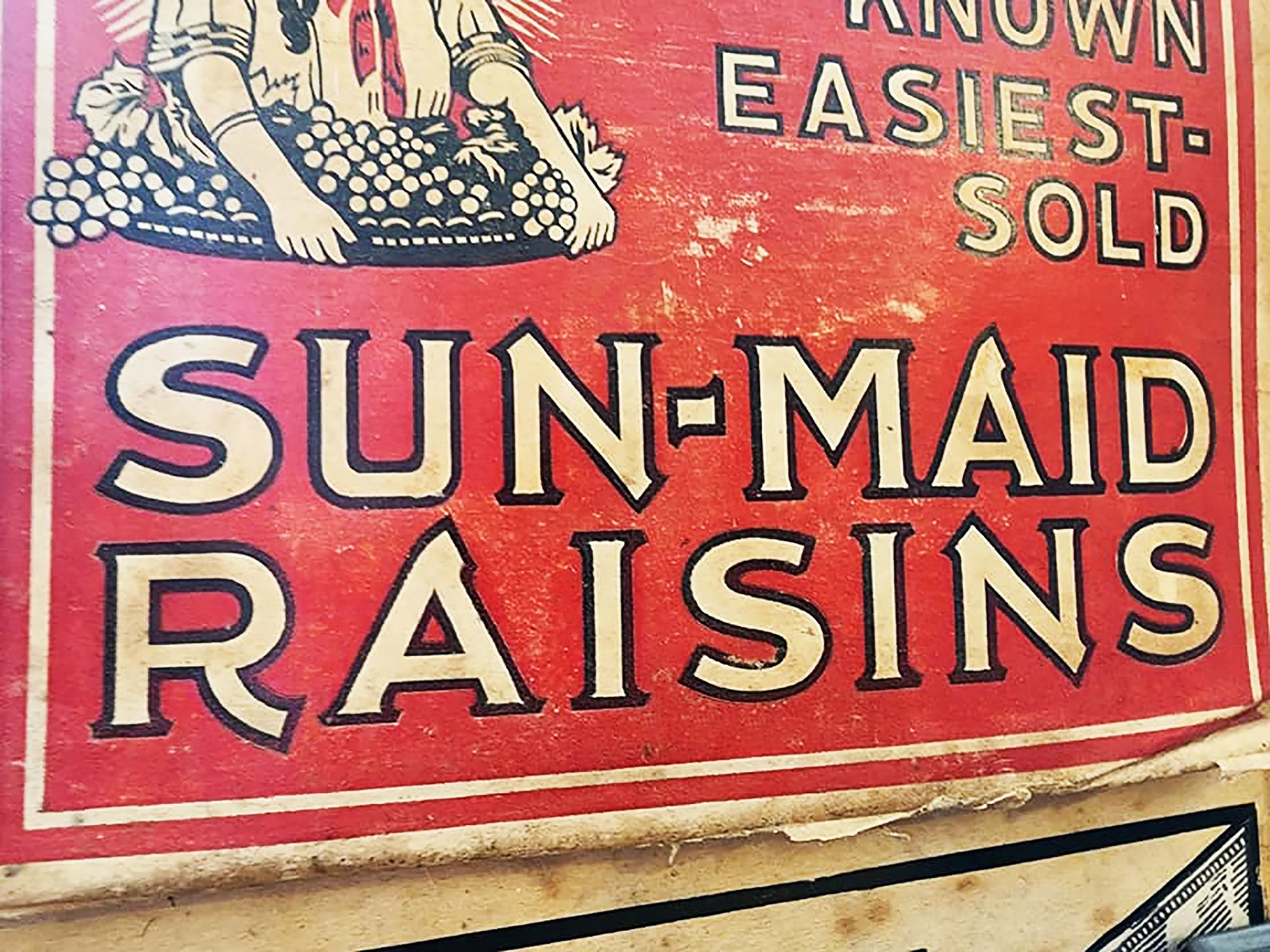 Sun-Maid Raisins Typographic Detail