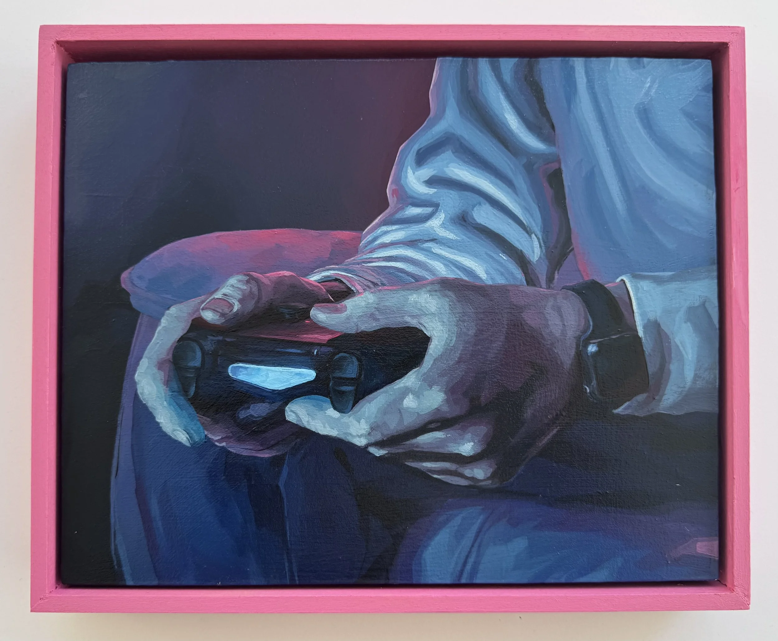 nightlife II | acrylic on panel in handmade frame | 7.5" x 9.5" | 2025