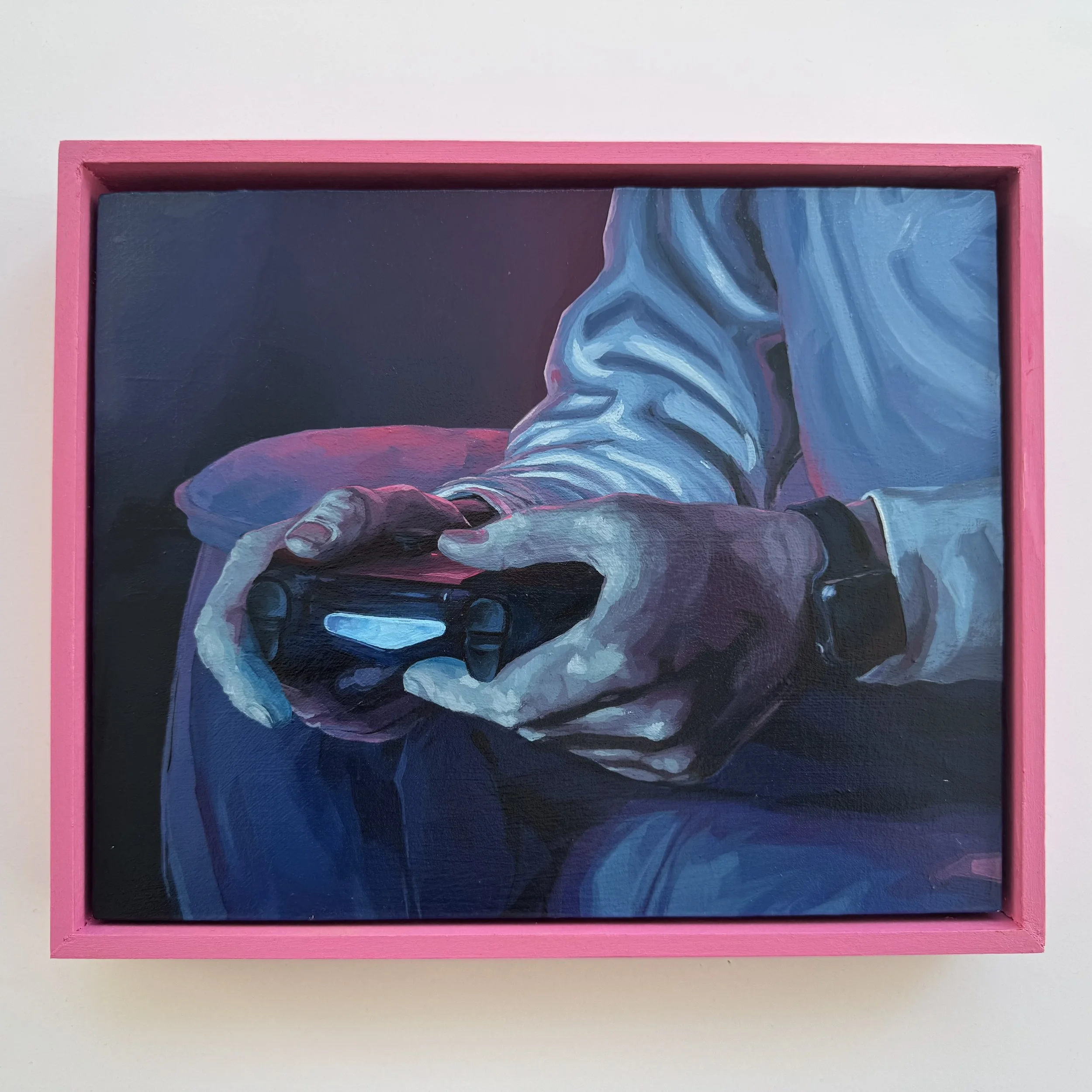 nightlife II | acrylic on panel in handmade frame | 7.5" x 9.5" | 2025 | $400