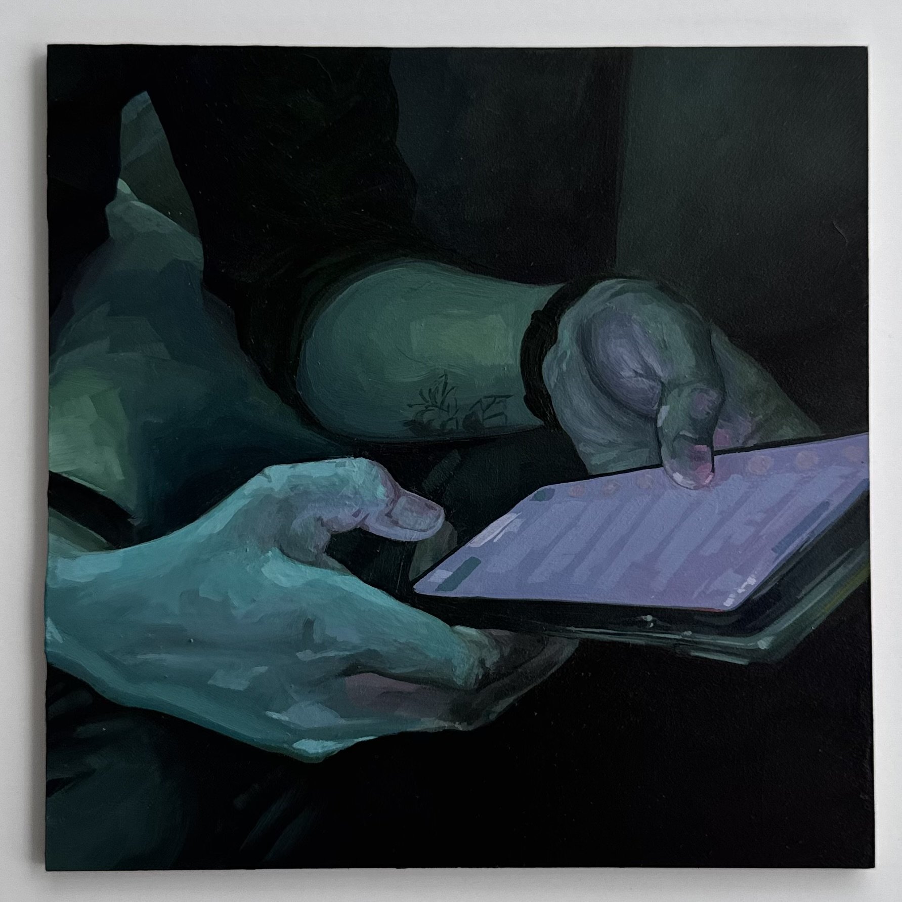 work-life balance | acrylic on panel | 8" x 8" | 2026 