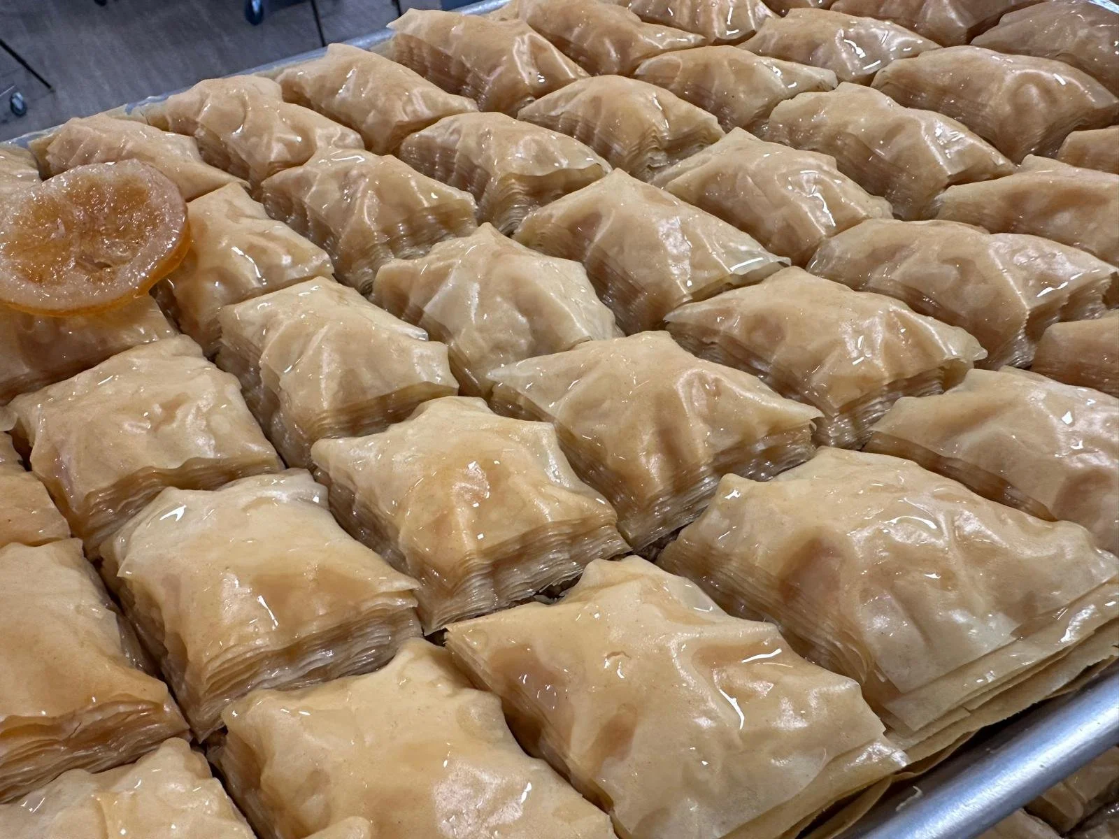 tray of baklava