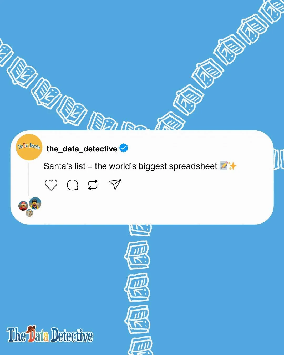 Looks like the Data Detective&rsquo;s got some competition this season. #TheDataDetective #christmas #santa #data