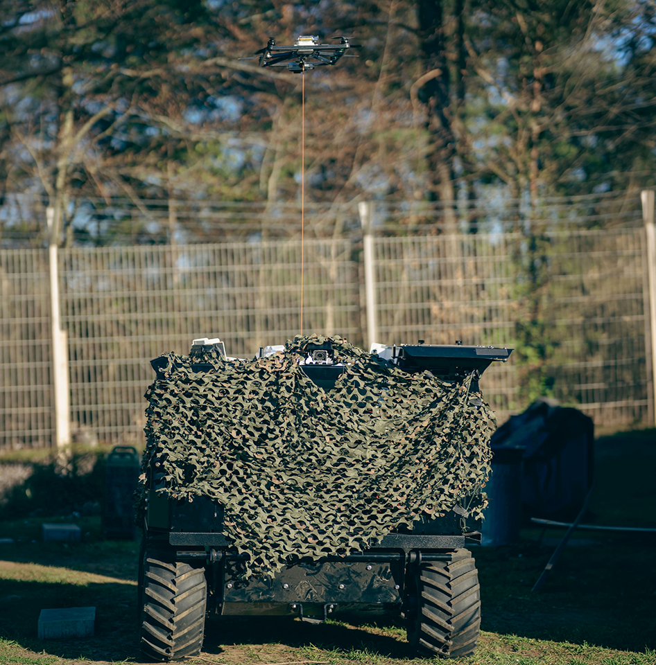 Stridar Siderunner UAV with Fotokite Drone