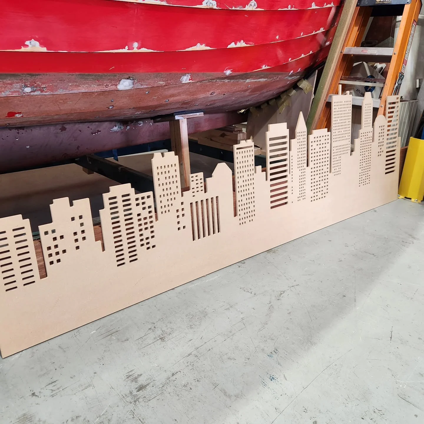 Cute city backdrop for Altona City Theatre.