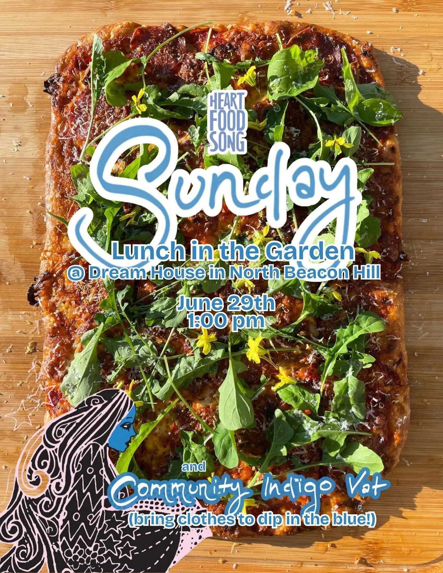 Hello Dear Friends!

It&rsquo;s time for Heart Food Song&rsquo;s June Communal Meal! We&rsquo;re switching it up a little with a day-time lunch this time around.

It&rsquo;s going to be fun and delicious and colorful (and a little bit extra blue!). I