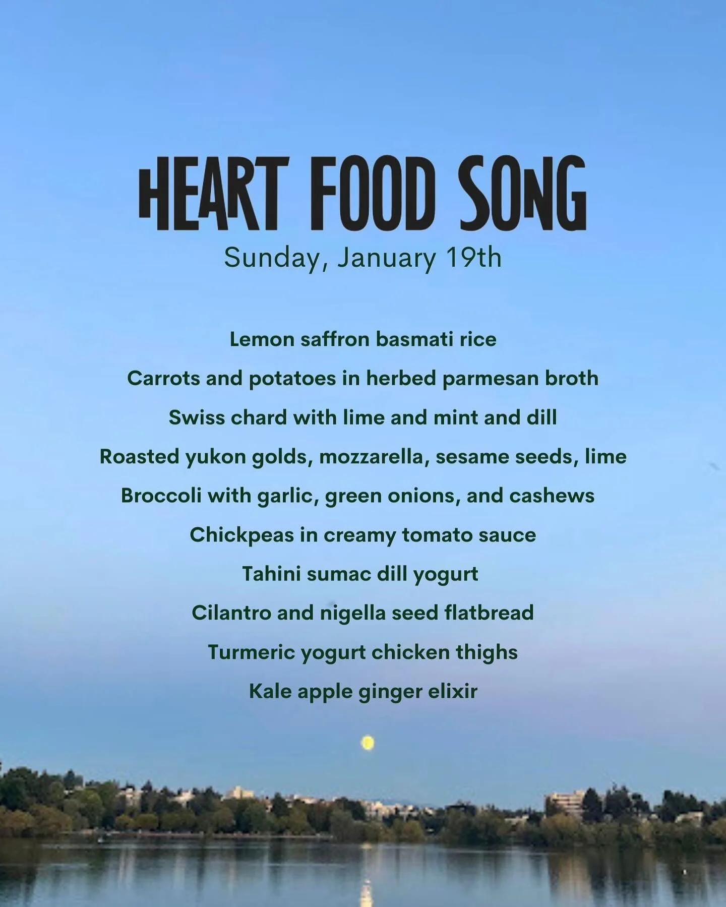 Heart Food Song newsletter goes out today🧡

I&rsquo;m dancing in the New Year energy right now. I moved on January 1st to a cool old house. The house has tons of natural light, views of the sound, and a kitchen I&rsquo;m obsessed with&ndash;cork flo
