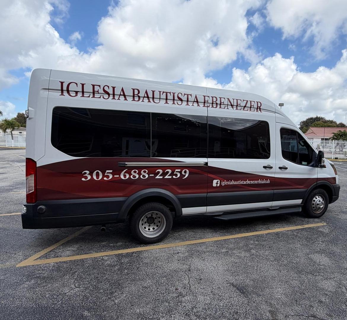 Transportation Van for Iglesia Bautista Ebenezer ❤️🚘 #FleetManagement #Autoshop #upfitting #car #carcare #CarGraphics #decals