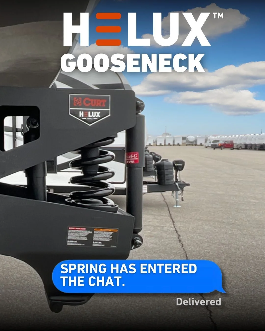 Jerking. Jarring. White-knuckle towing. 
There&rsquo;s a better way to haul your 5th wheel. 
Helux absorbs the shock so you don&rsquo;t have to.