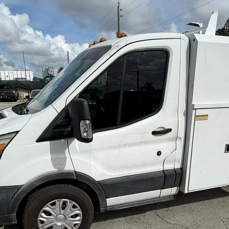30% tints on this work van. Beat the Miami heat with our 99% UV rejection tints. 🌞🕶️ #FleetManagement #Autoshop #upfitting #car #carcare #cartint #tint