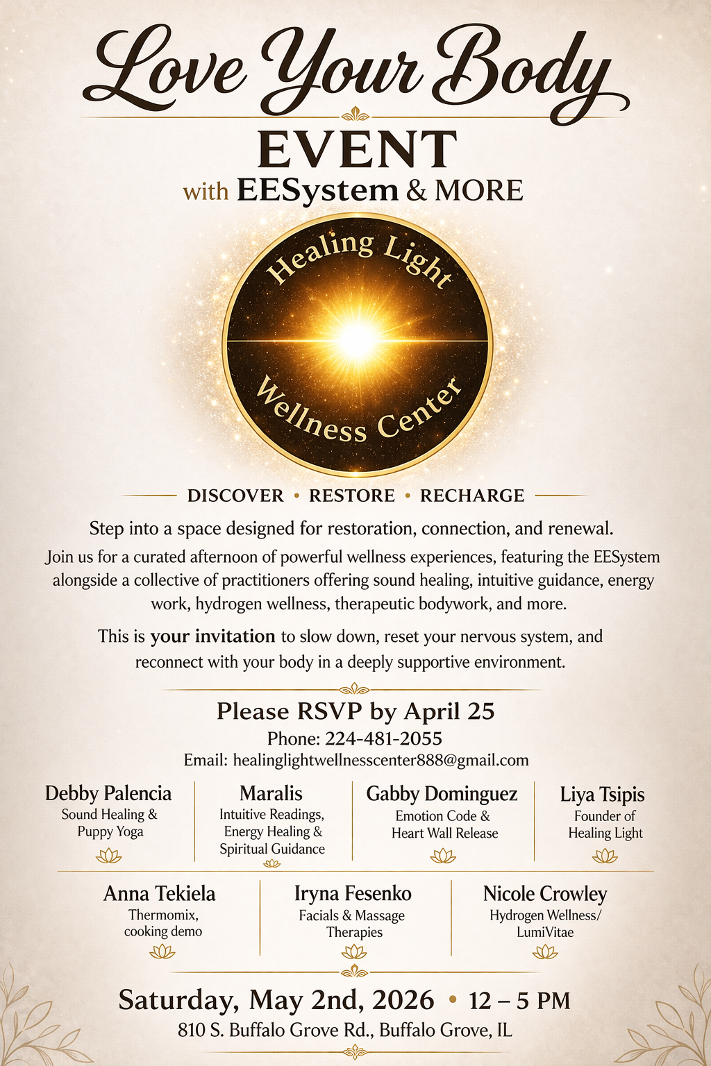Love Your Body - Healing Light Wellness Center Event
