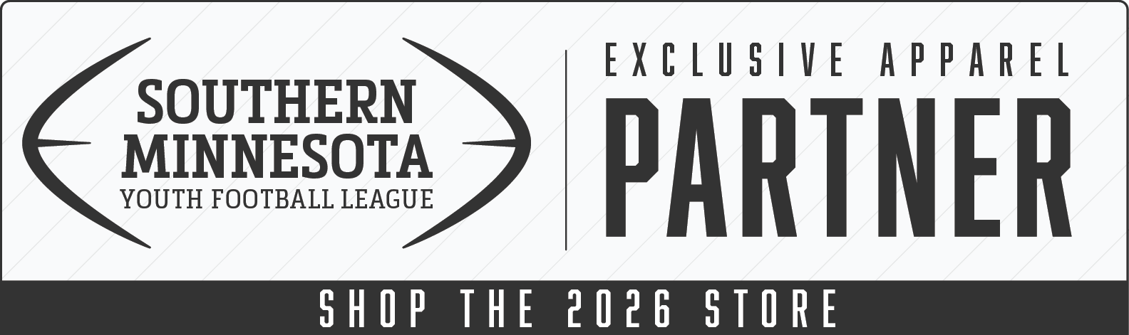 Exclusive apparel partner for the 2026 Southern Minnesota Youth Football Season