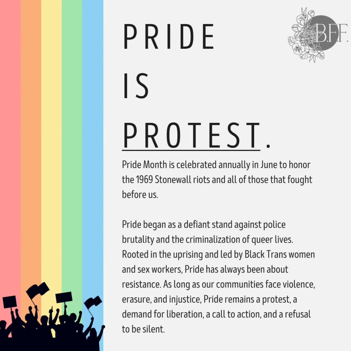 Happy Pride Month 🏳️&zwj;⚧️🏳️&zwj;🌈

We have come so far and somehow are still facing horrific realities, even in 2025.

Yesterday, we were asked the question, &quot;Why does the queer community get a whole month to celebrate and yet we give one d