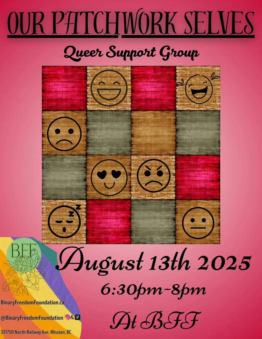 Tqo more days until our Patchwork Selves workshop!

Don't forget to pop in &hearts;️